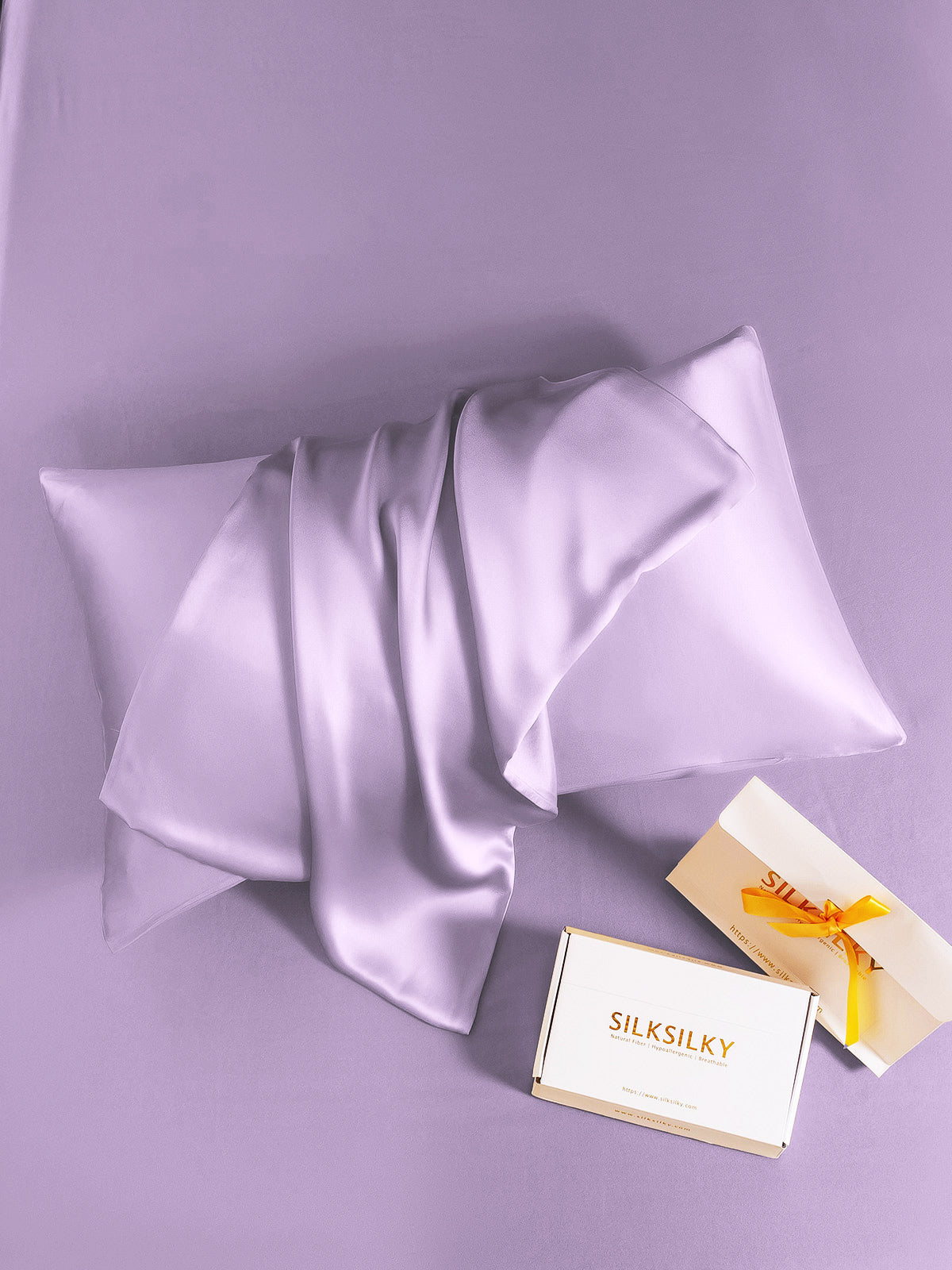 SilkSilky US 19Momme Pure Silk Pillowcase Lavender 004