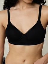 [Black] SilkSilky  Silk Jersey Bra 005