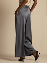 [DarkGray] SilkSilky 19Momme Silk Womens Pants 002