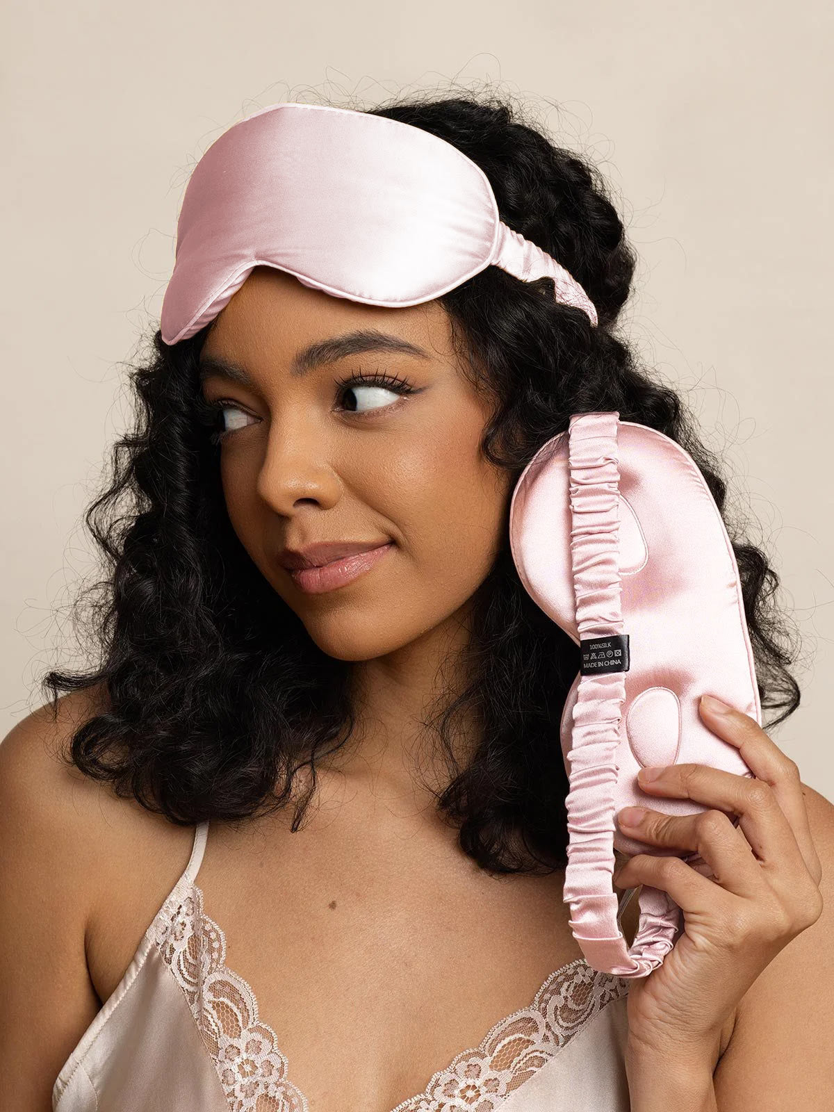 [Pink] SilkSilky  Pure Silk Eye Mask 004