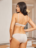 SilkSilky US Silk Knitted Bra&Panty Set LightGray 002