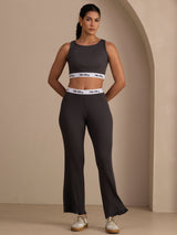 [Gray] SilkSilky Sleeveless Crew Neck Women's Outfit Sets 004