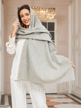 [Light Gray] SilkSilky  Wool Scarf 001