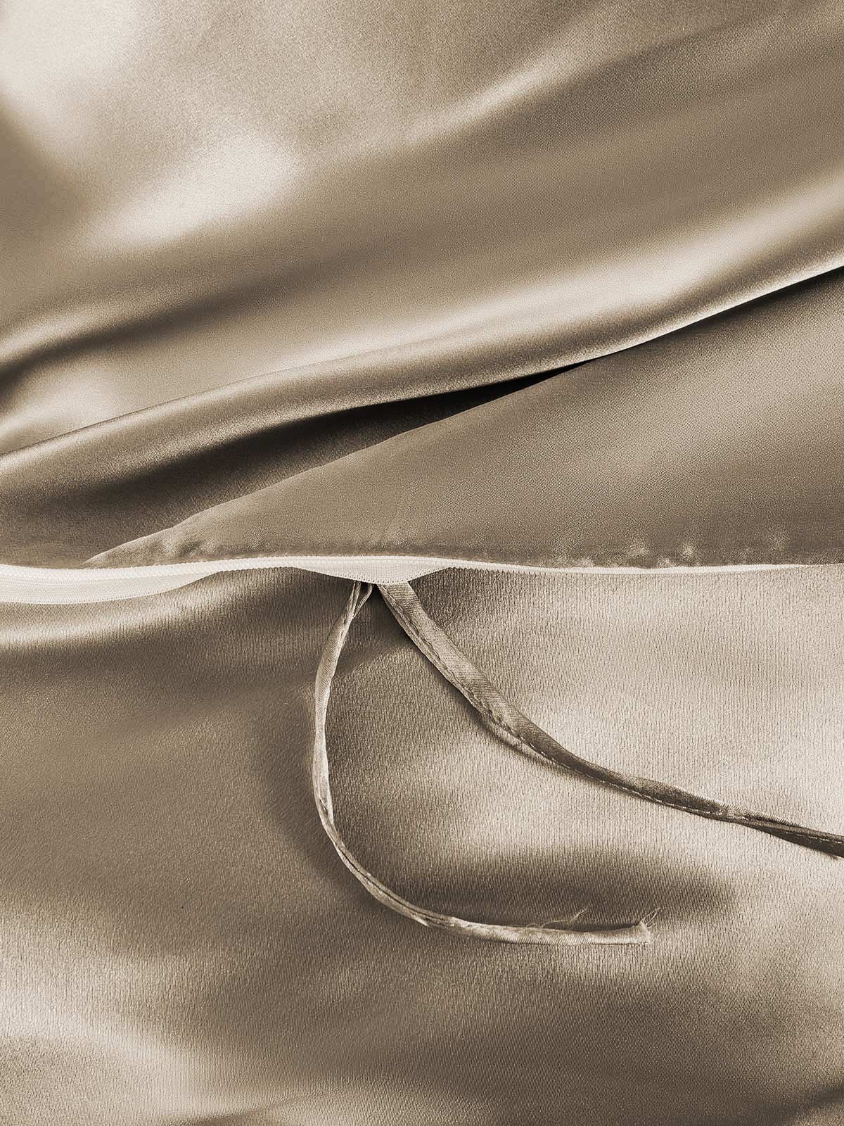 [Khaki] SilkSilky  19Momme Pure Silk Bedding Set 006