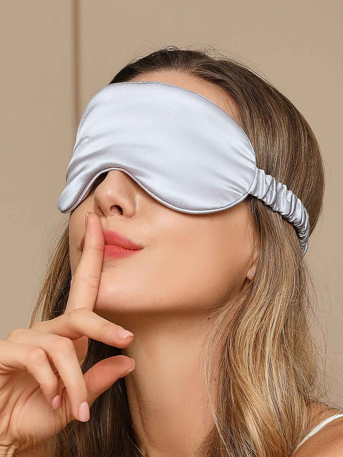 SilkSilky  19Momme Pure Silk Eye Mask Silver 002