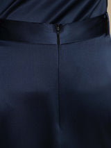 [Dark Blue] SilkSilky  19Momme Stretch Silk Charmeuse Skirt 008