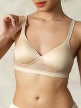[Tan] SilkSilky  Silk Jersey Bra 001