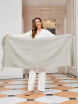 [Light Gray] SilkSilky  Wool Scarf 004
