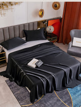 [Black] SilkSilky  19Momme Bedding Set 001