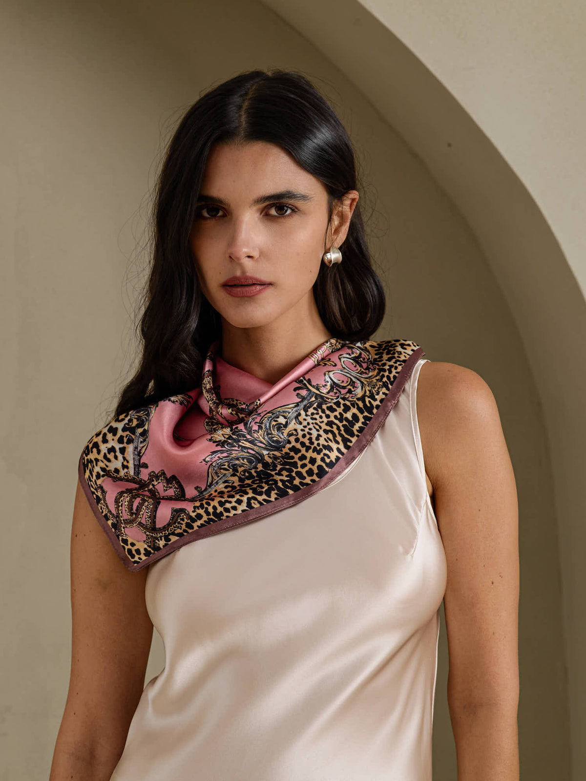 [Leopard] SilkSilky  Scarf 001