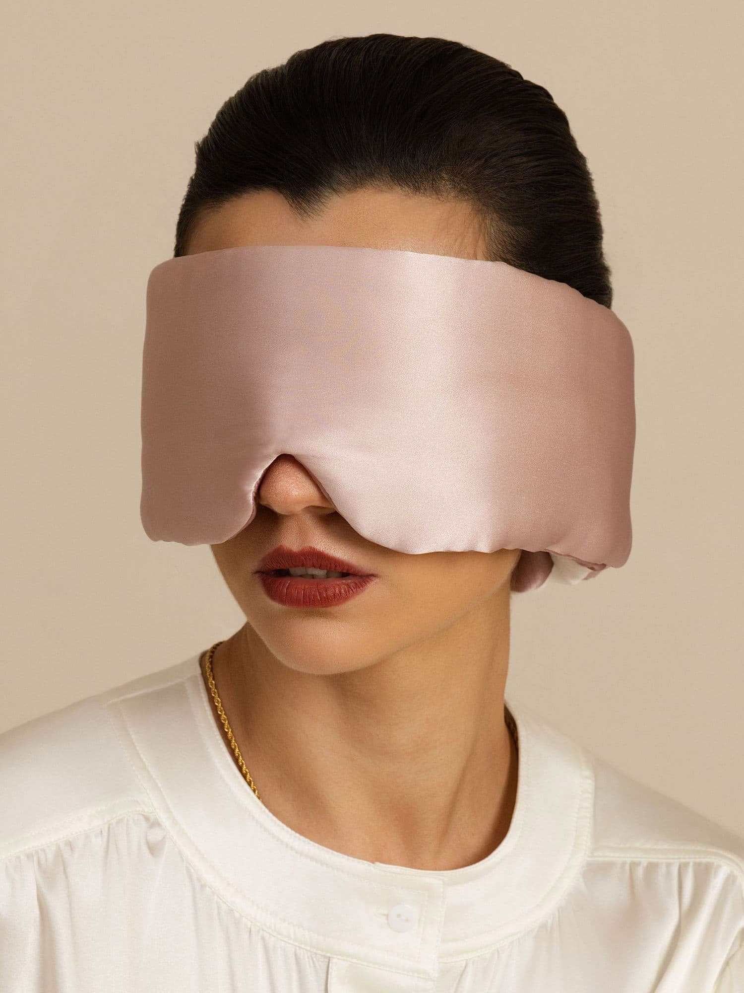 [PaleMauve+LightPink] SilkSilky  Eye Mask 006