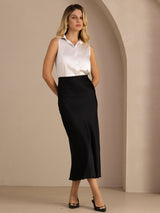 [Black] SilkSilky Skirt 005