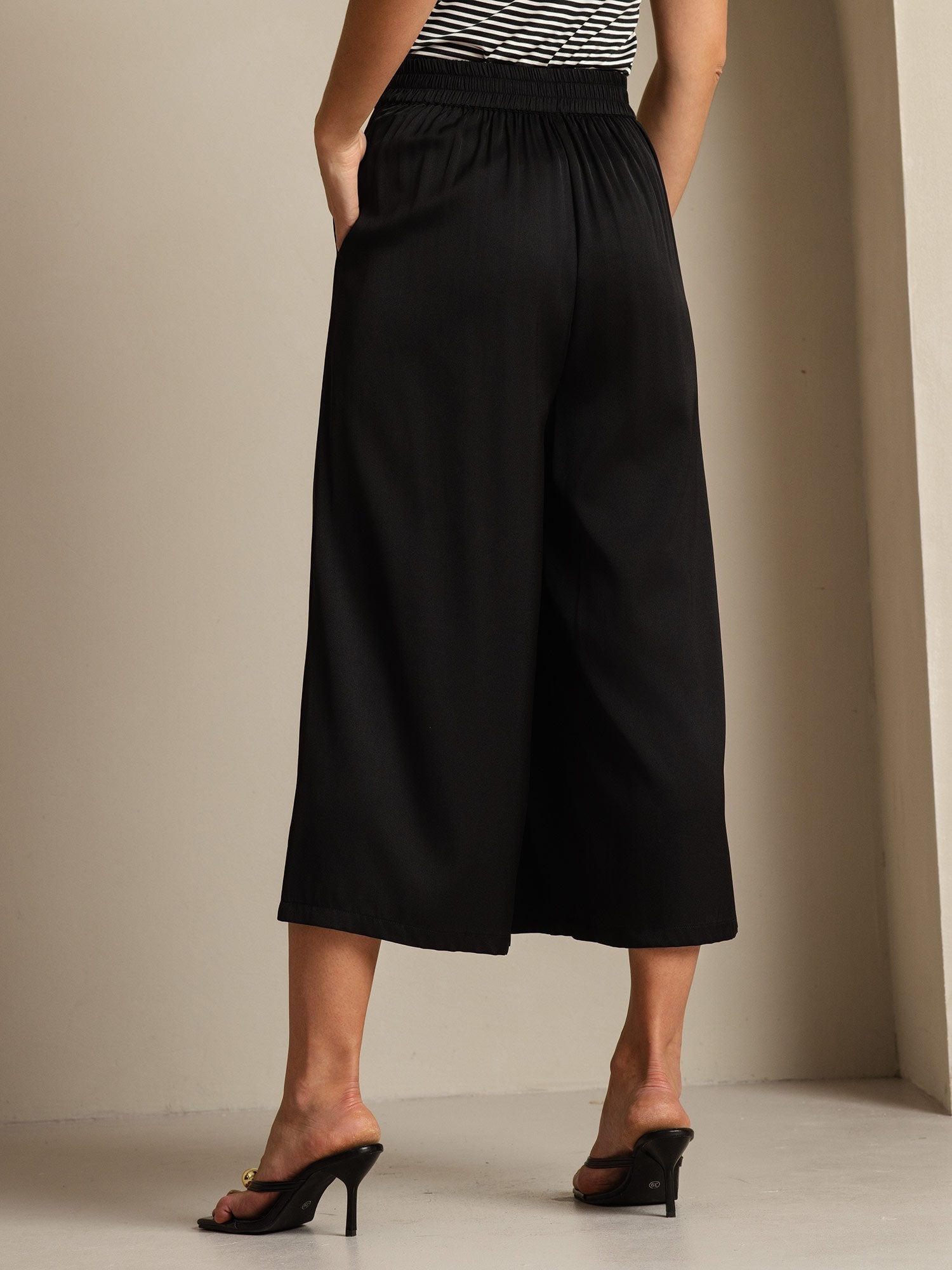 [Black] SilkSilky 19Momme Silk Womens Pants 002