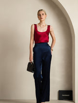 [Wine] SilkSilky  Sleeveless Camisole Top 007