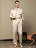 SilkSilky-US-Pure-Silk-Long-Sleeve-Lapel-Men's-Pajamas-Tan-010