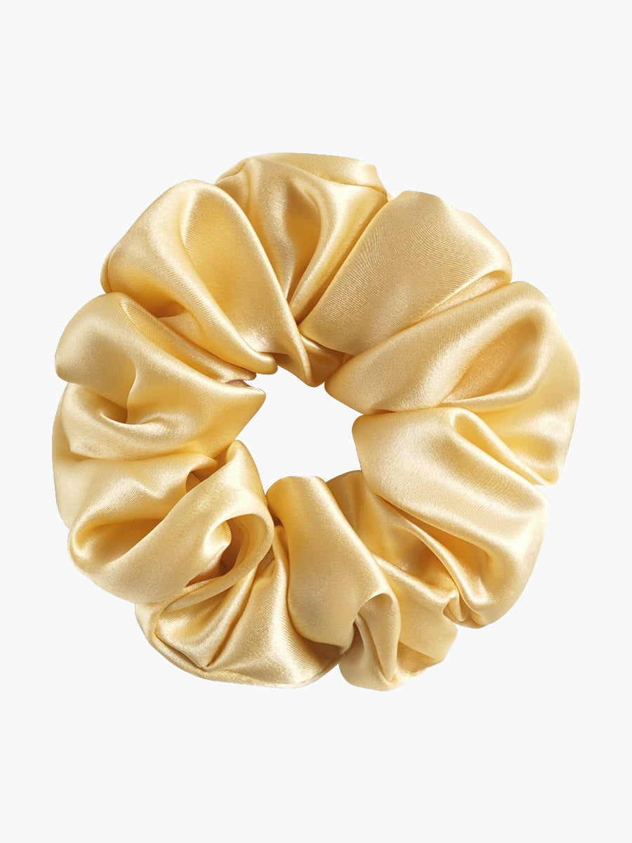 SilkSilky  19Momme Pure Silk Scrunchie Champagne 003