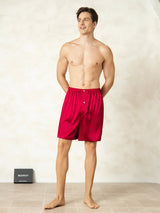 [Wine] SilkSilky  Men's Sleep Shorts 003