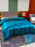 SilkSilky US 25Momme Pure Silk Duvet Cover Teal 003