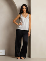 [Silver] SilkSilky  Sleeveless V Neck Camisole Top 005