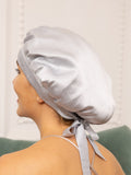 SilkSilky  Pure Silk Sleep Cap Silver 002