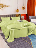 SilkSilky US 19Momme Pure Silk Bedding Set MintGreen 004