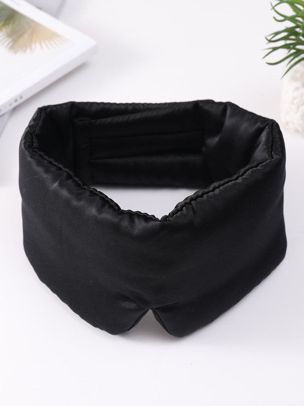 [Black] SilkSilky  19Momme Pure Silk Eye Mask 004