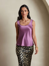 [Deep Purple] SilkSilky  Sleeveless Camisole Top 004