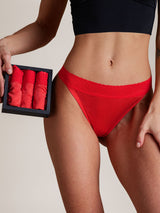 [Red] SilkSilky  100% Silk Jersey Panty 001