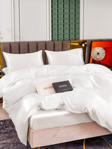 [White] SilkSilky  25Momme Bedding Set 003