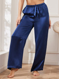 SilkSilky US Pure Silk Womens Pants DarkBlue 003