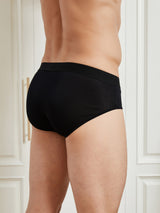 [Black] SilkSilky  100% Silk Jersey Men's Underwear 002