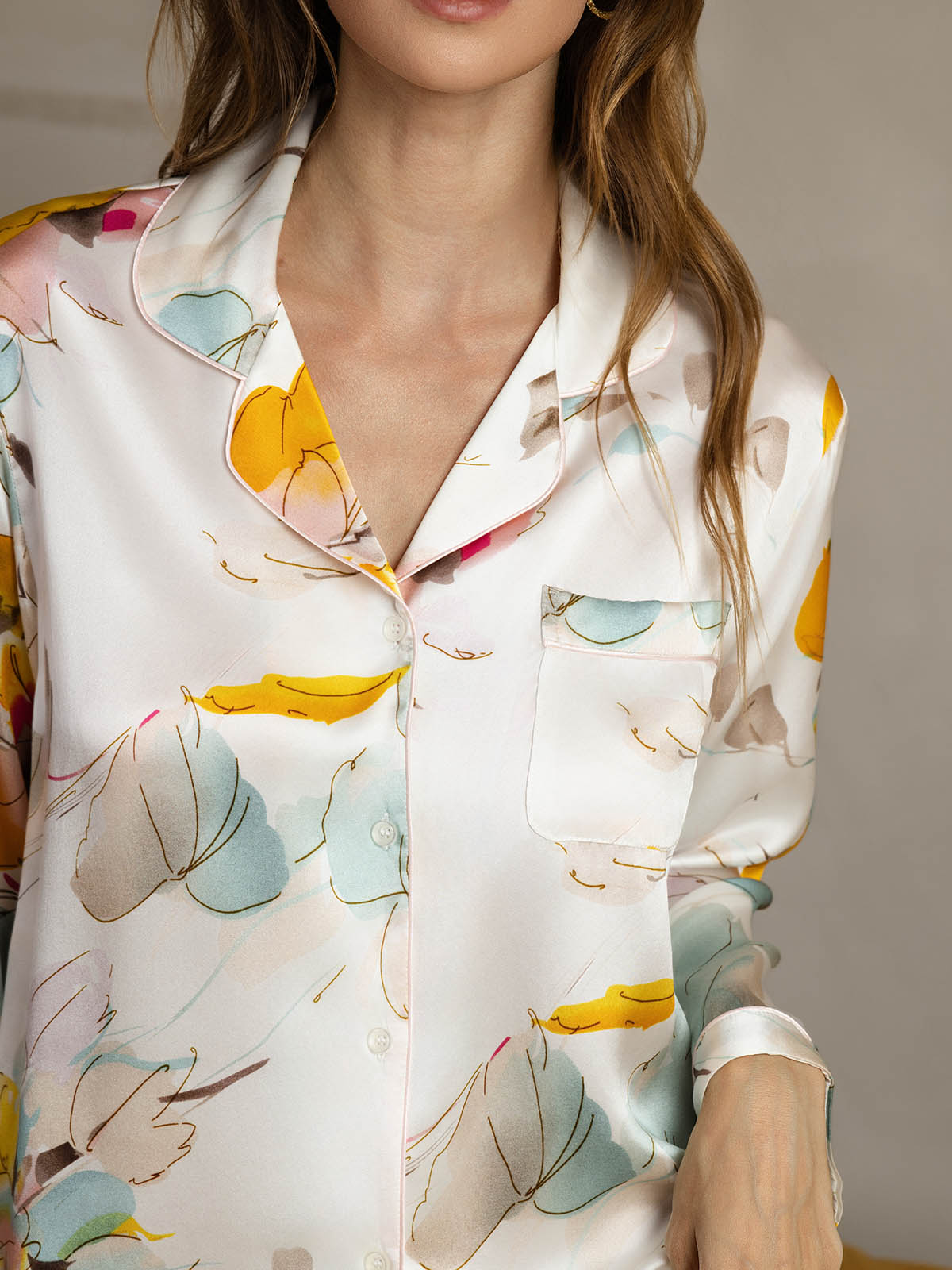 [Orchid Ink] SilkSilky  Pure Silk Womens Pajamas 005