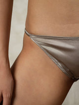 [Gray] SilkSilky  19Momme Stretch Silk Charmeuse Panty 010