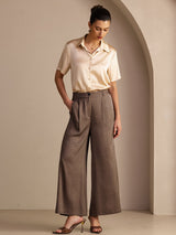 [Coffee] SilkSilky Womens Pants 006