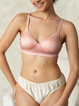 [Pink] SilkSilky  Silk Jersey Bra 004