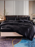 SilkSilky US 22Momme Pure Silk Bedding Set Black 004