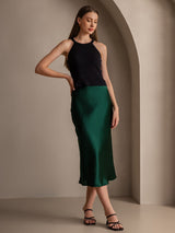 [Dark Green] SilkSilky  Skirt 003