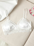 SilkSilky US Silk Knitted Bra White 005