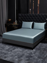 [Grayish Blue] SilkSilky  19Momme Bedding Set 001