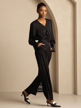 [Black] SilkSilky 19Momme Silk Womens Pants 008
