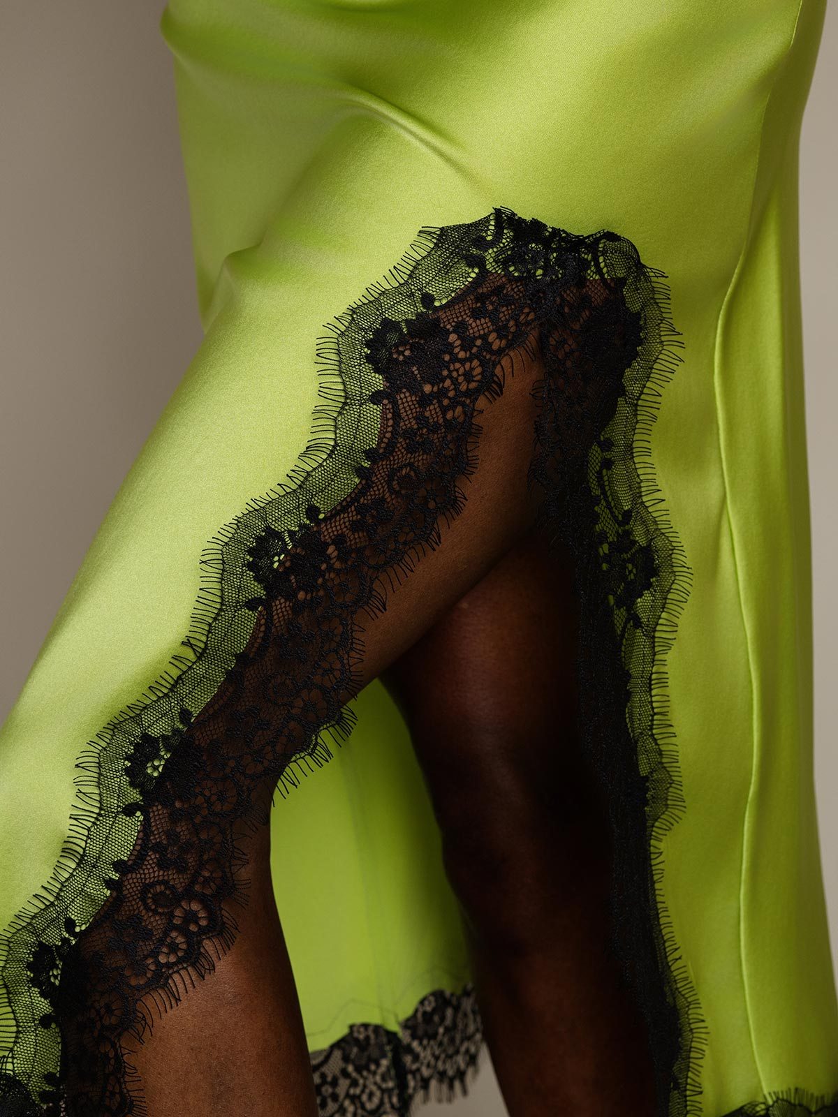 [Mint Green] SilkSilky  19Momme Silk Split Skirt 007