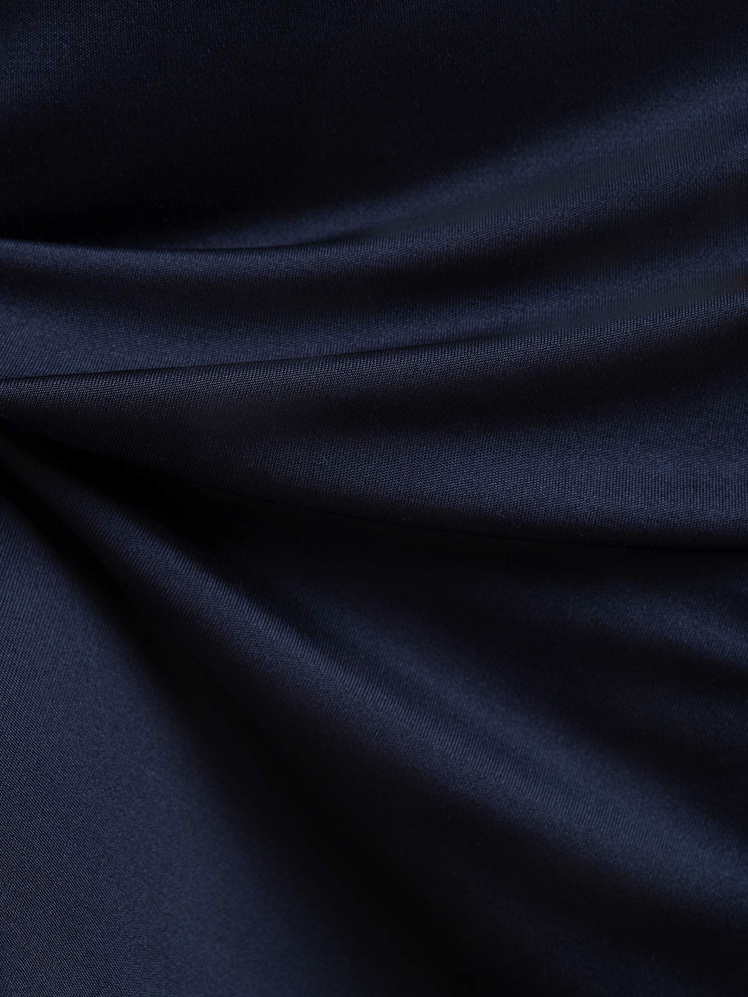 [Dark Blue] SilkSilky  Silk Knitted Round Neck Nightgown 005,