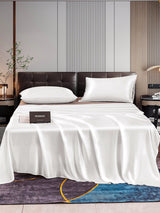 [White] SilkSilky  22Momme Bedding Set 001