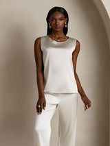 [Light Gray] SilkSilky  Sleeveless Round Neck Camisole Top 005