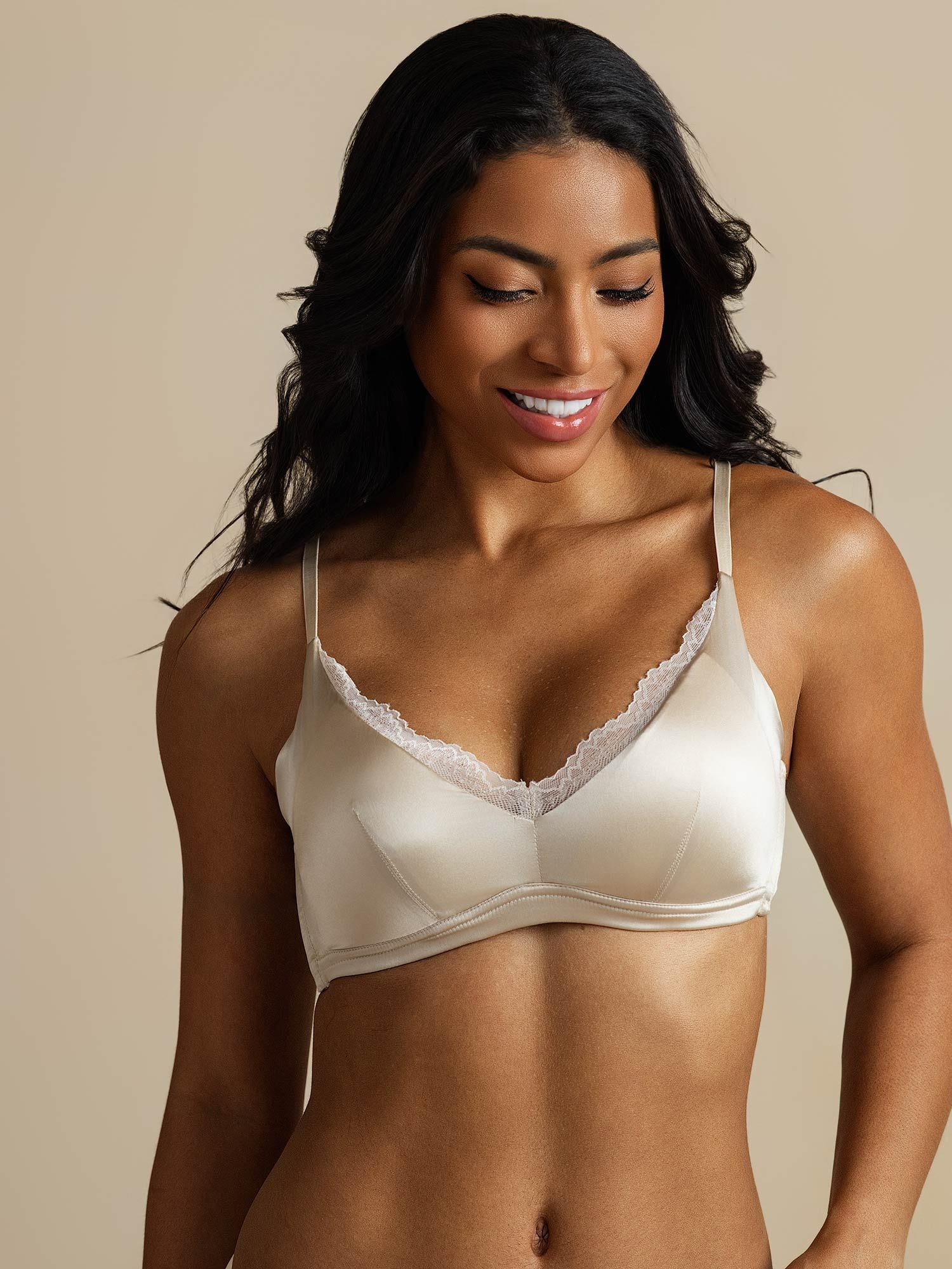 [Champagne] SilkSilky Pure Silk Bra 008