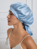 SilkSilky Pure Silk Sleep Cap LightBlue 002