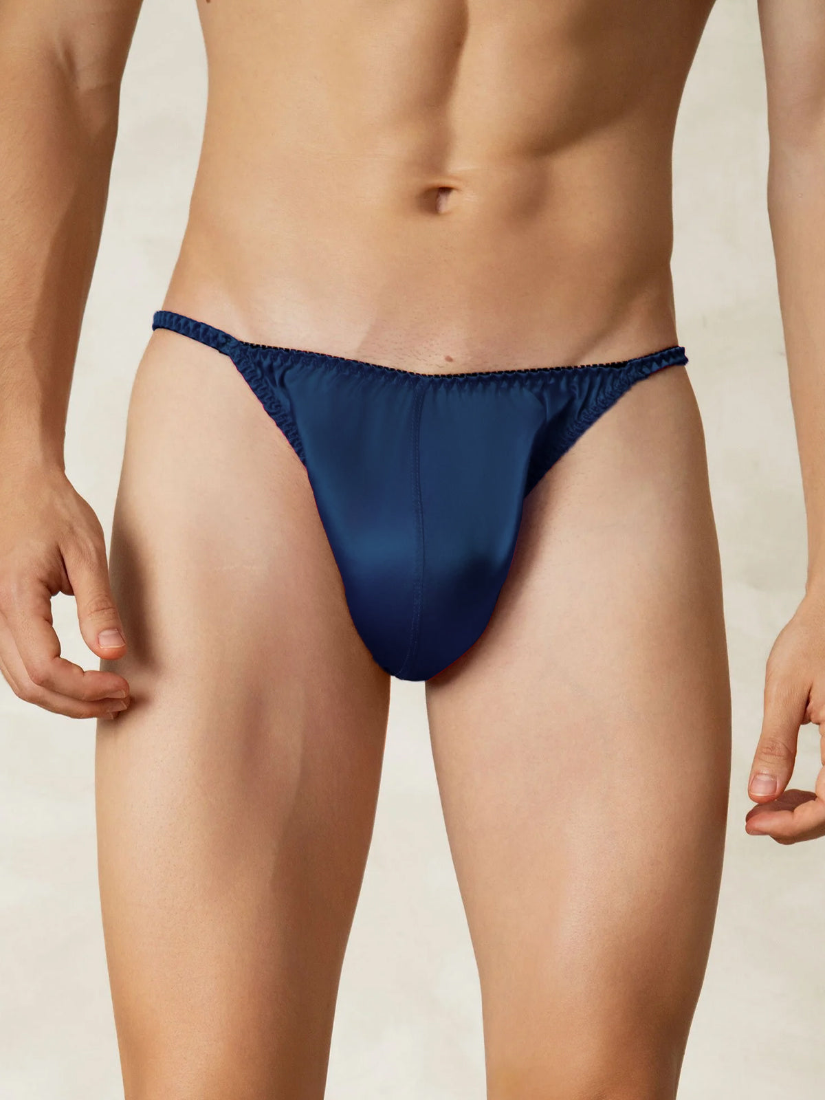 [Dark Blue] SilkSilky  Pure Silk Mens Underwear 003
