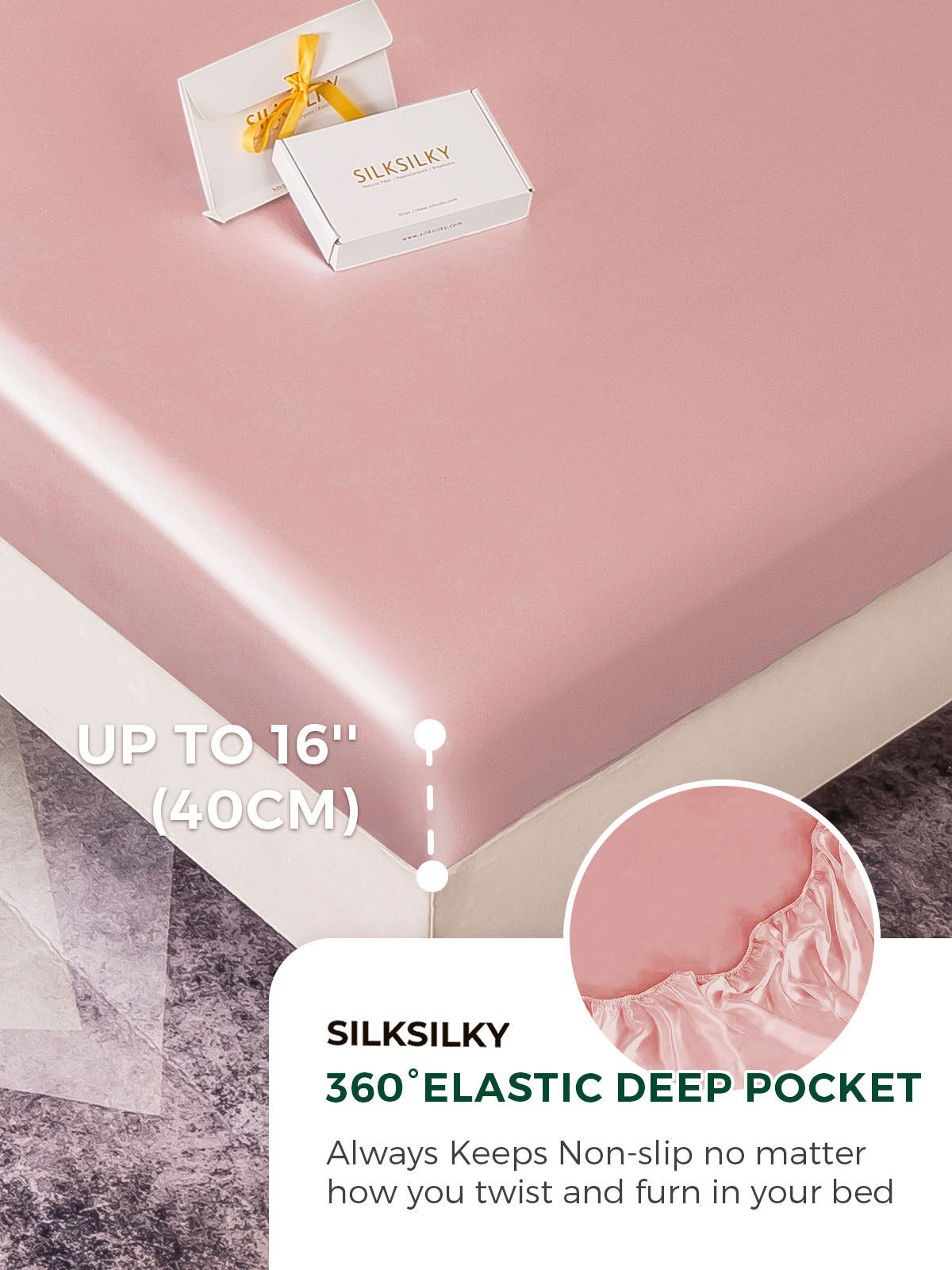 [Pale Mauve] SilkSilky  19Momme Pure Silk Bedding Set 004
