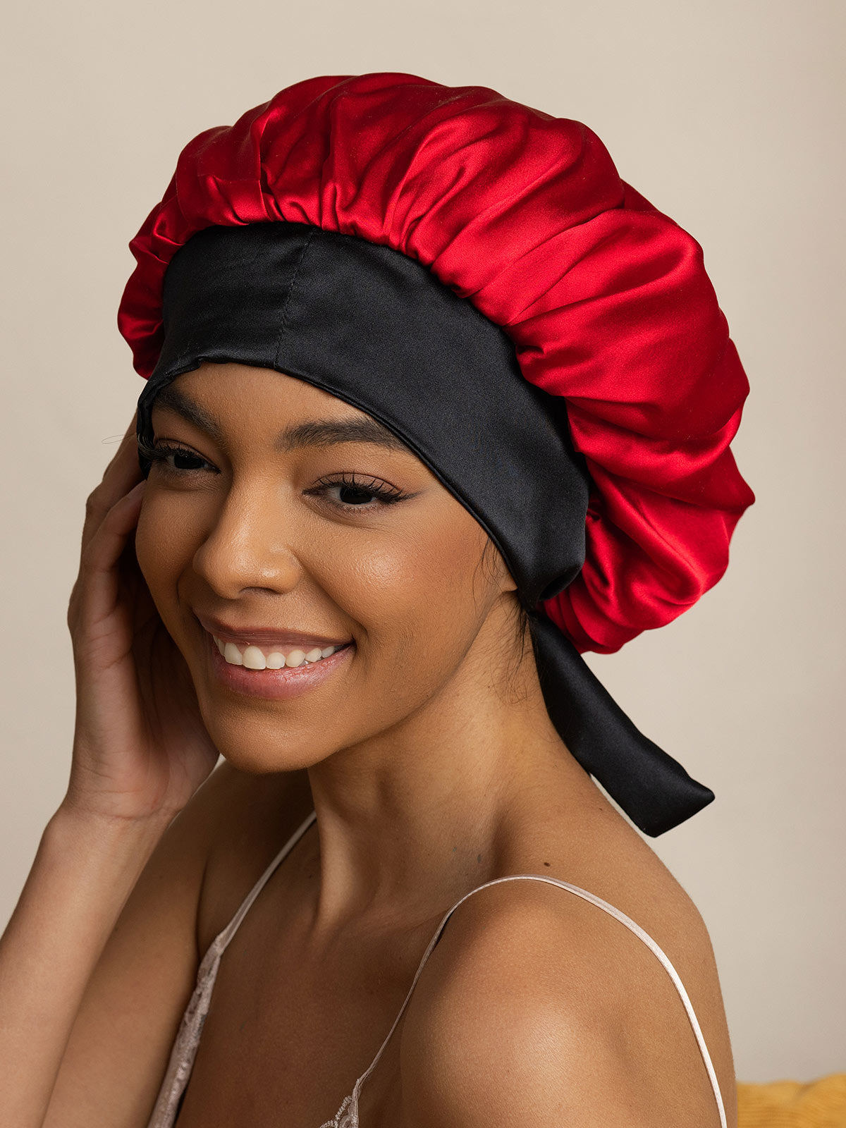 SilkSilky  Pure Silk Sleep Cap Wine 003