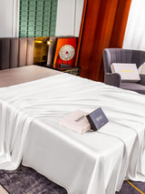 [White] SilkSilky  25Momme Sheet 003